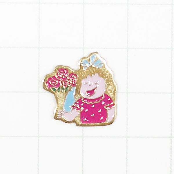 ★DKG★ PINS ピンズ フランス 雑貨 小物 ピン ピンバッチ ピンバッジ ピンバッヂ フランスピンズ P155 花束 バラ ばら 女の子 子供拍卖