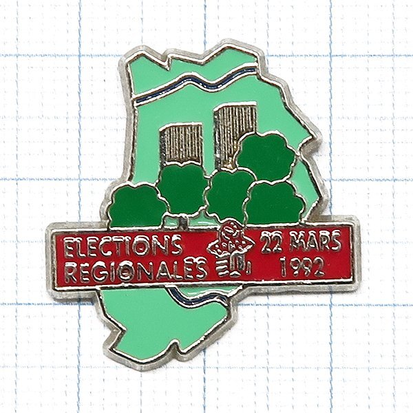 DKG P2856★ PINS ピンズ ピンバッチ ピンバッジ ピンバッヂ ELECTIONS REGIONALES 22 MARS 1992 地方選挙拍卖