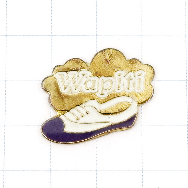 DKG★ PINS ピンズ ピンバッチ ピンバッジ ピンバッヂ フランス P1584 Wapiti ワピティ 靴 広告 スニーカー 青 白拍卖