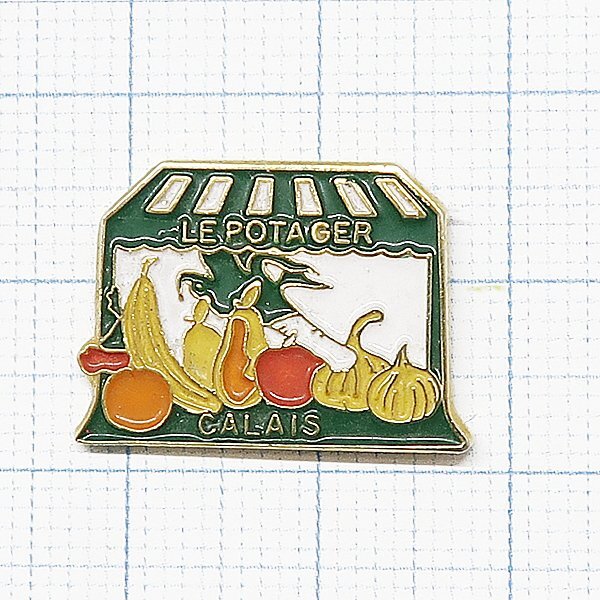 DKG P3134★ PINS ピンズ ピンバッチ ピンバッジ ピンバッヂ LE POTAGER CALAIS 八百屋 野菜 野菜畑 カレー拍卖