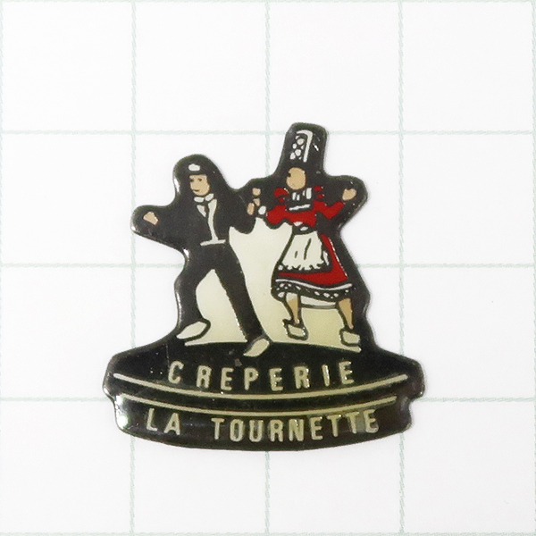 ★DKG★ PINS ピンズ フランス 雑貨 小物 ピン ピンバッチ ピンバッジ ピンバッヂ フランスピンズ P59 CREPERIE クレープ ル・ルー拍卖