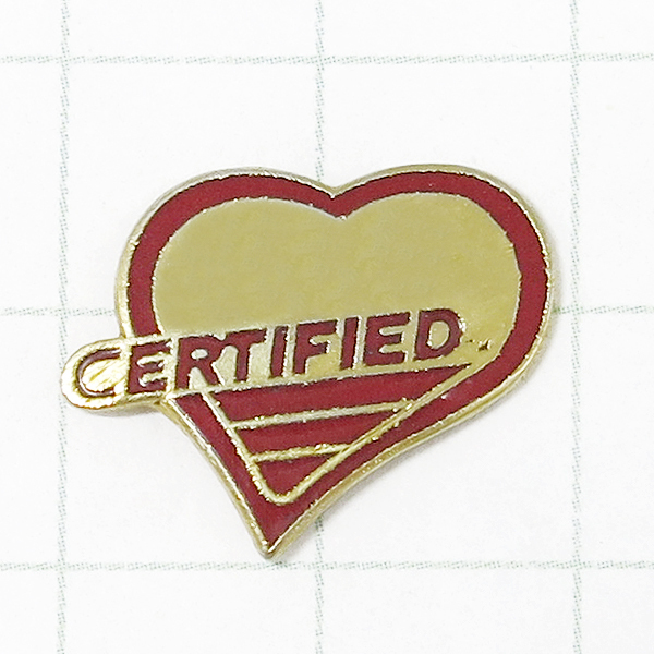 DKG★PINS ピンズ フランス 雑貨 ピンバッチ ピンバッジ ピンバッヂ P366 CERTIFIED 認証済み サーティファイド ハート拍卖