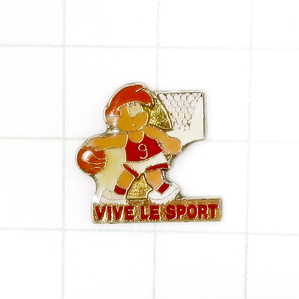 DKG★ PINS ピンズ フランス 雑貨 ピンバッチ ピンバッジ ピンバッヂ P886 VIVE LE SPORT バスケットボール バスケ拍卖
