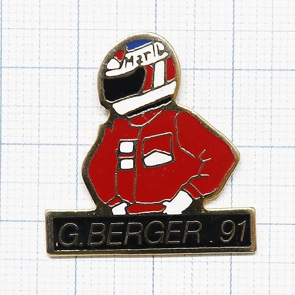 DKG★ PINS ピンズ ピンバッチ ピンバッジ ピンバッヂ P2820 G.BERGER ベルガー F1 ゲルハルト・ベルガー G.BERGER.91 G.ベルガー拍卖