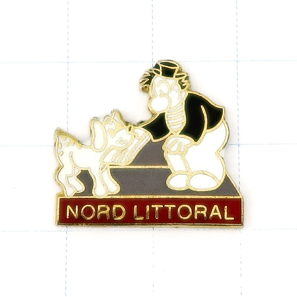 DKG★ PINS ピンズ ピンバッチ ピンバッジ ピンバッヂ フランス P1648 NORD LITTORAL 新聞 日刊紙 北リトラル 犬拍卖