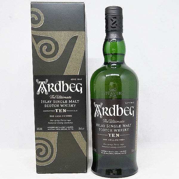 DKG★国内正規品 美品 ARDBEG TEN ISLAY TEN SINGLE MALT SCOTCH WHISKY アードベッグ 10年 アイラ 700ml 46% アドテン アードベック 箱付拍卖