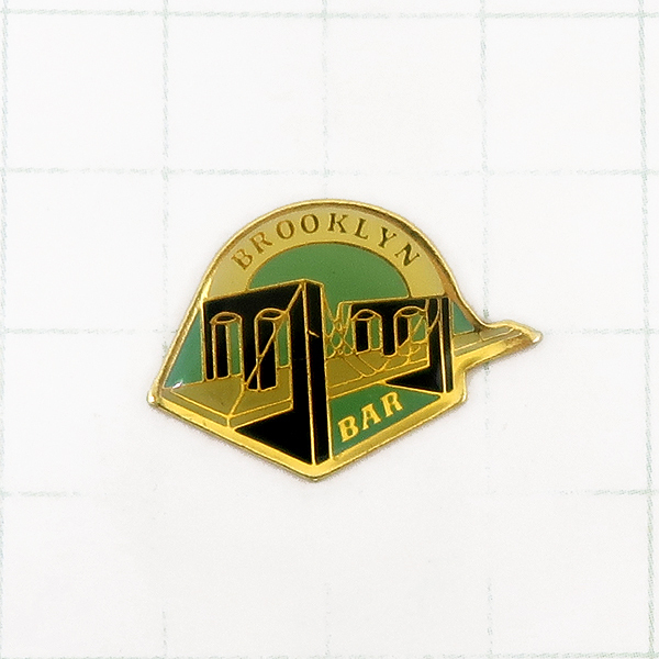DKG★ PINS ピンズ ピンバッチ ピンバッジ ピンバッヂ フランス P1389 BROOKLYN BAR ブルックリン バー ブルックリン橋 Brooklyn Bridge拍卖