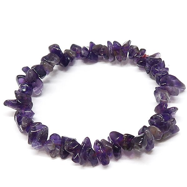 DKG★送料無料 BVA664★ 天然 アメジスト さざれ 紫水晶 ブレスレット アメジストブレス さざれ アメジストブレスレット拍卖