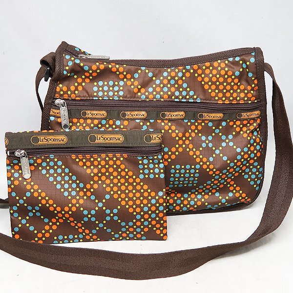 DKG★送料無料★ LeSportsac レスポートサック ドット柄 ショルダーバッグ ポーチ付き ショルダー バッグ拍卖