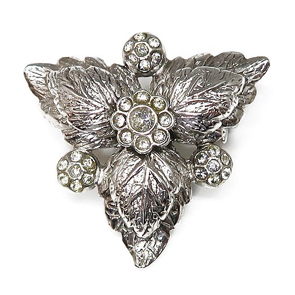 DKG★送料無料★ 美品 Aquascutum アクアスキュータム フラワーブローチ 草 花 葉 リーフ フラワー ブローチ拍卖