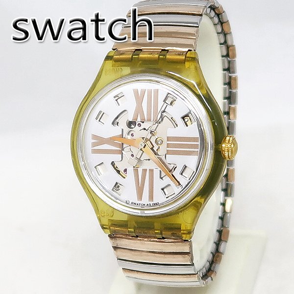 DKG★送料無料★ swatch スウォッチ 裏スケ オートマチック 自動巻き 腕時計 SAK107 スケルトン 時計 コッパーラッシュ COPPER RUSH拍卖