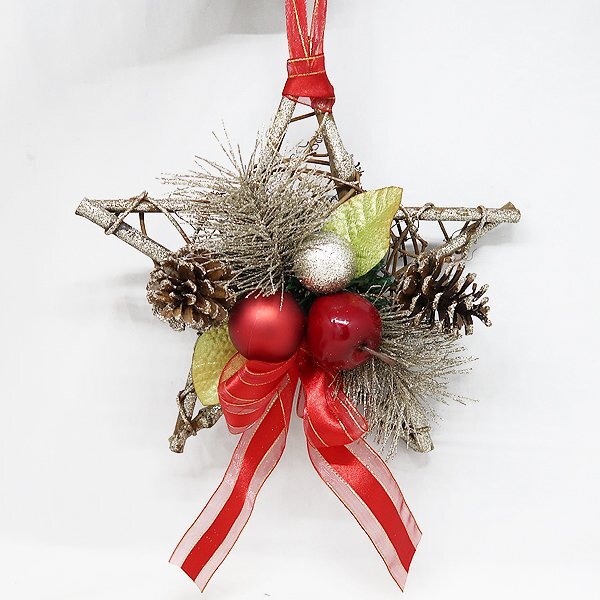 DKG★送料無料★ 美品 Francfranc フランフラン リース スター M レッド クリスマス MREATH STAR クリスマスリース 星型 オーナメント拍卖