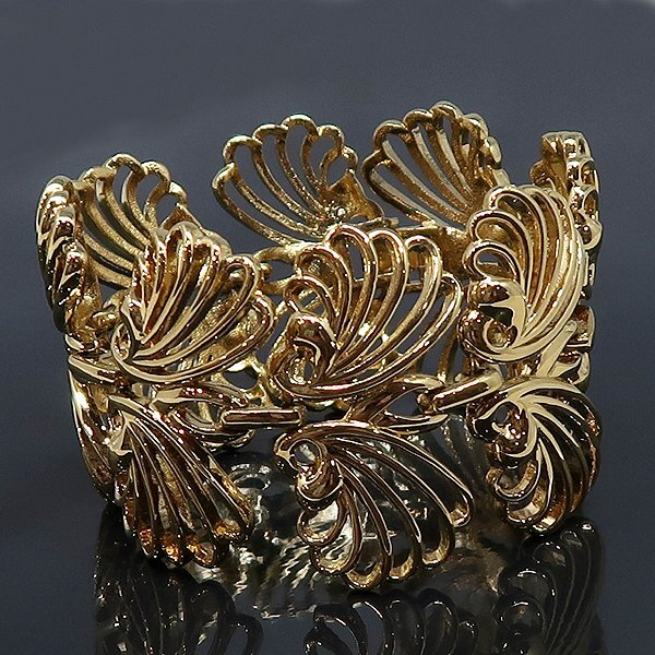 DKG★送料無料★ 美品 NINA RICCI ニナリッチ ゴールド バングル ブレスレット バングル風ブレスレット ブレス拍卖