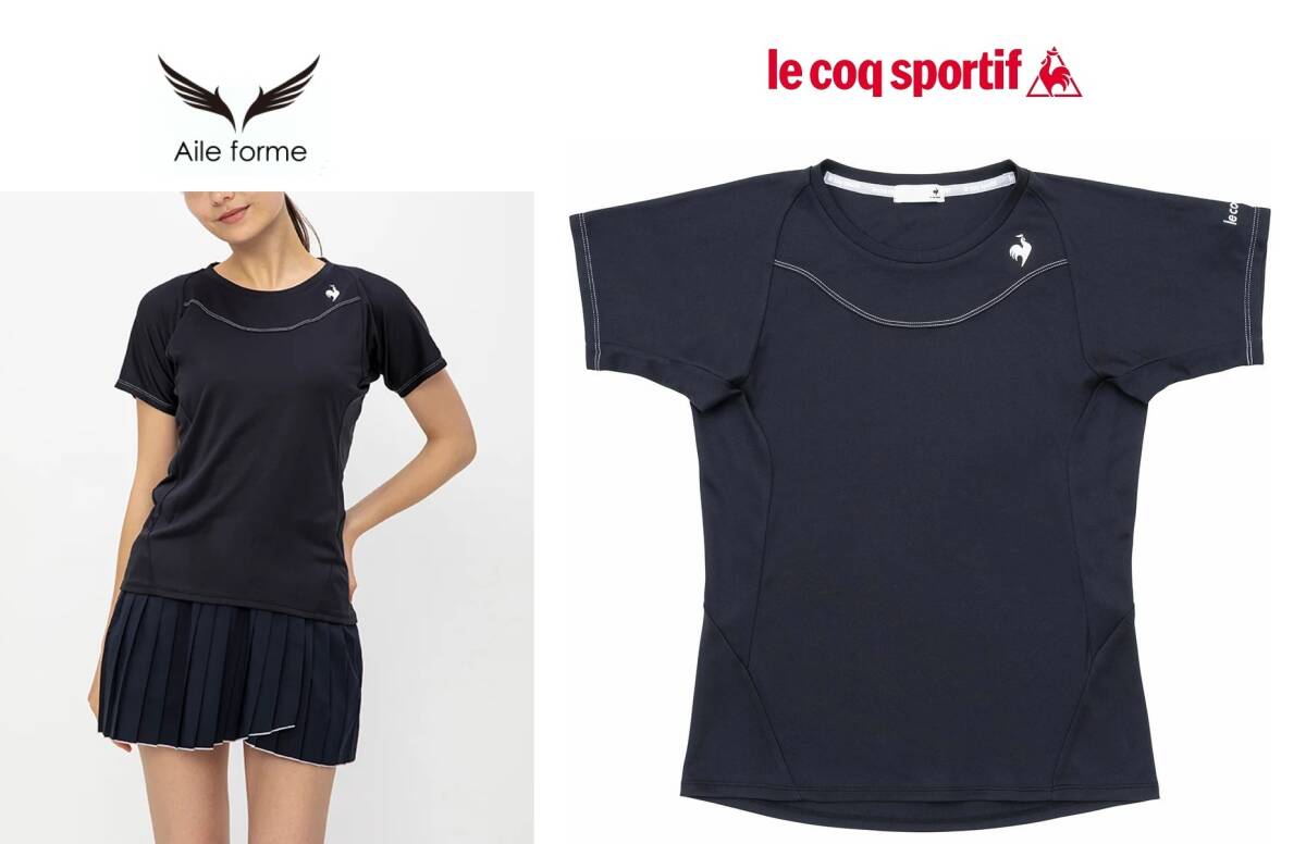 新品 【Le Coq Sportif(ルコック)】レディース テニス Aile forme 半袖 ゲームシャツ拍卖