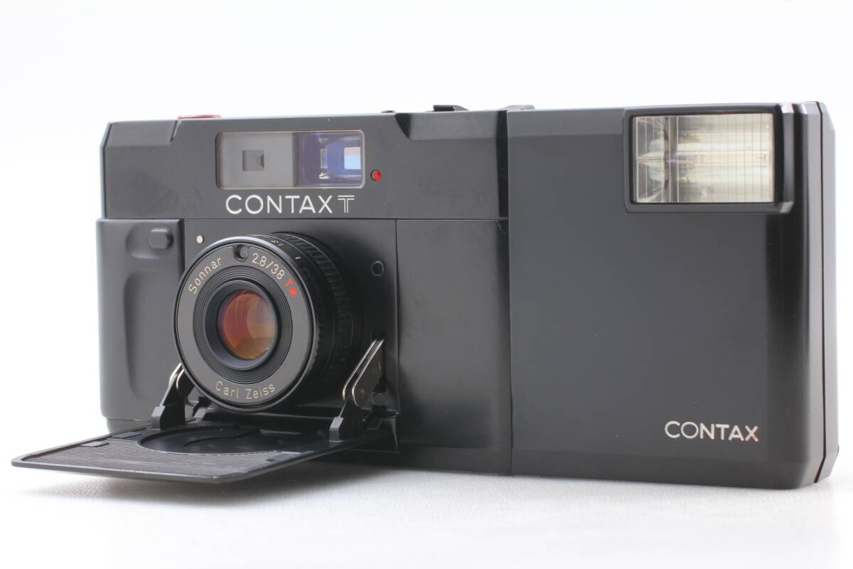 コンタックス Contax T Black ブラック Rangefinder レンジファインダー 35mm フィルムカメラ T14 Flash フラッシュ付拍卖