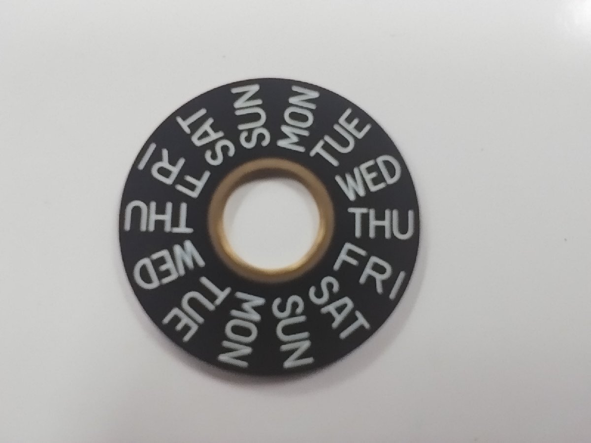 【時計王】IWC 美品 IW3707 英語カレンダー盤 GSTクロノ 純正 曜日 黒 ディスク 税別 送料無料 パーツ拍卖