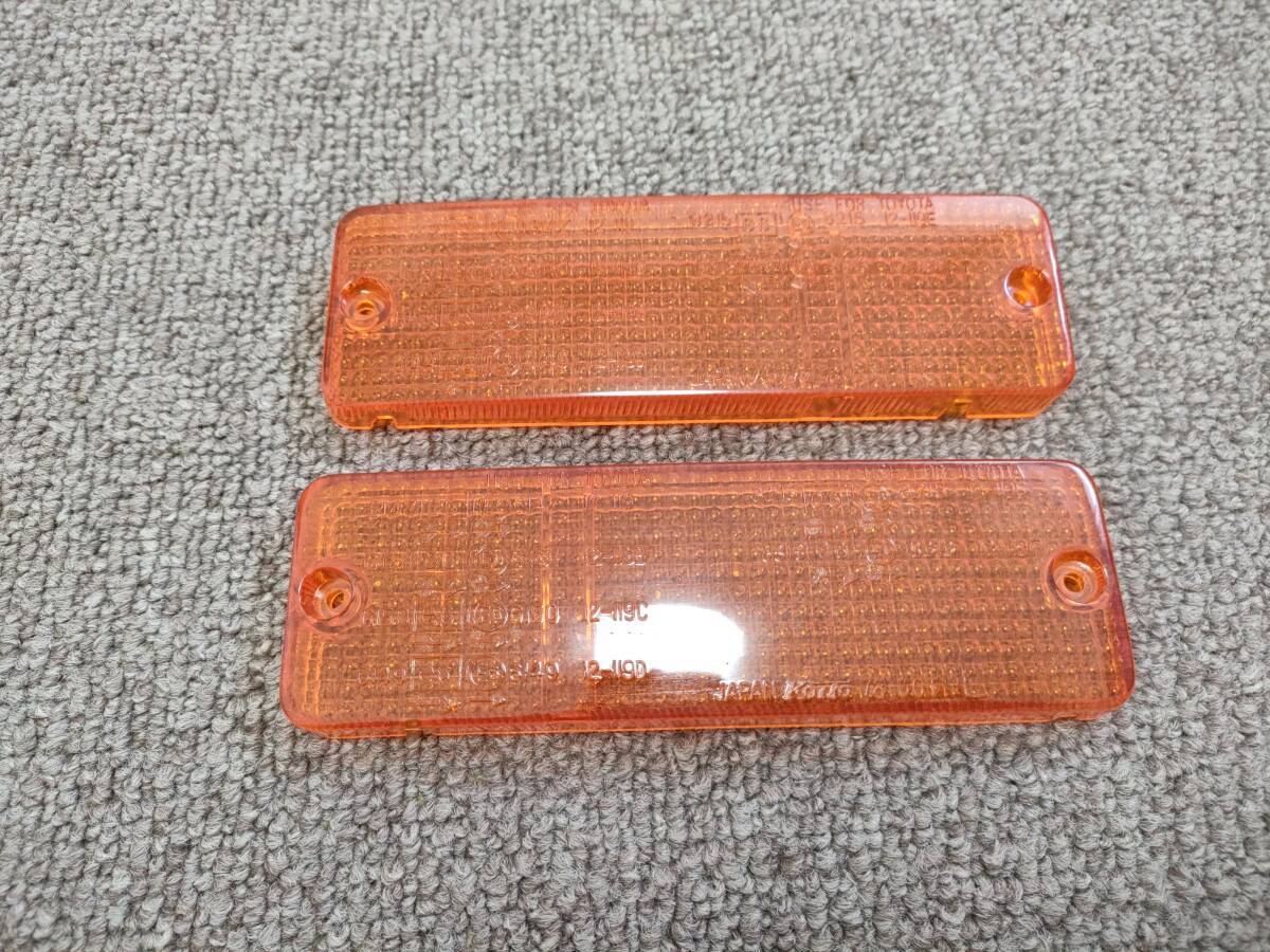 トヨタ マークII GX61 GX71 用 フロントウインカーレンズ バンパーライト アンバー オレンジ 左右拍卖