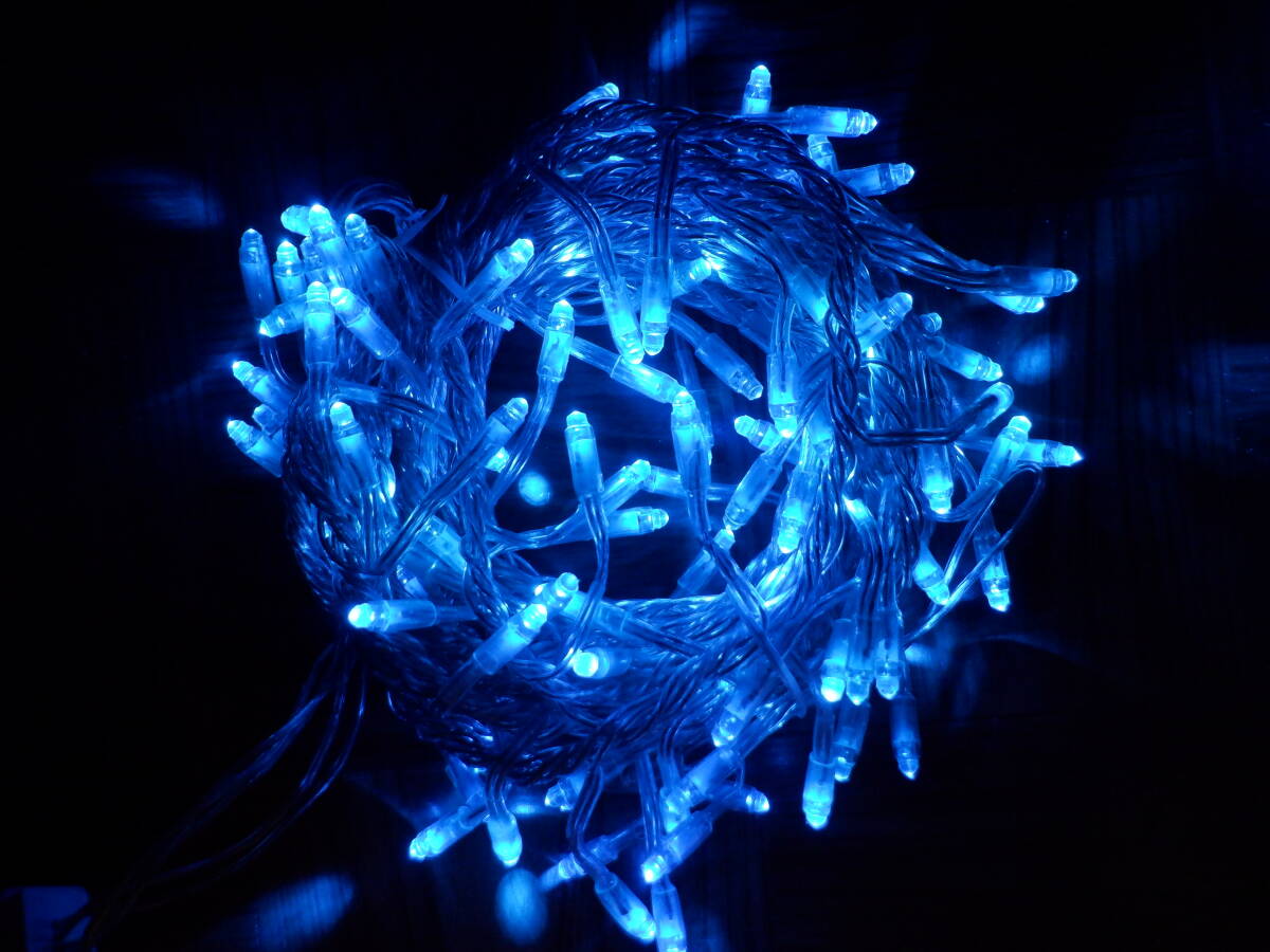 LED イルミネーションライト 100球 青色 常時点灯タイプ 難あり拍卖