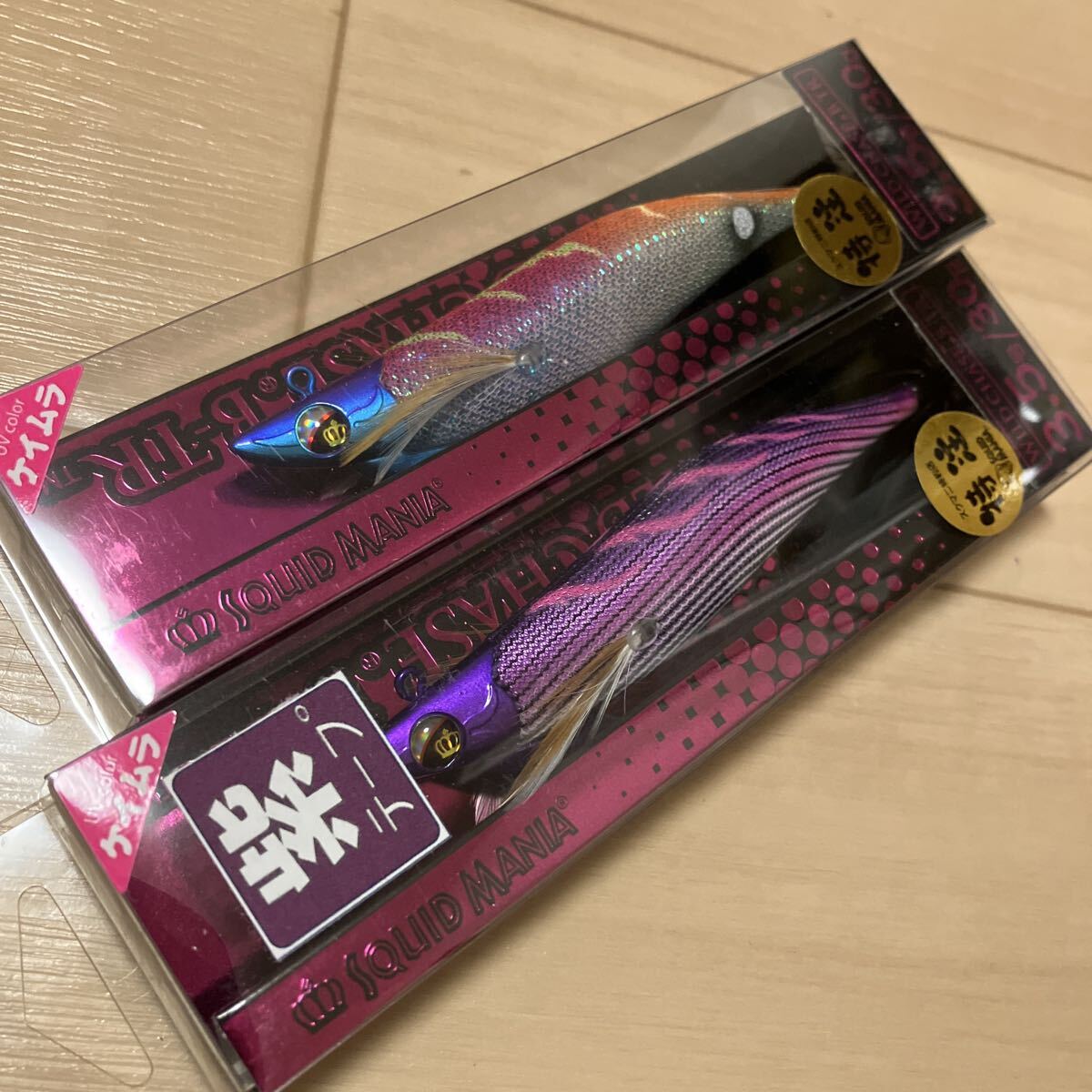 スクイッドマニア ワイルドチェイス B-TR 3.5号 2個セット しましまパープル(UV) ブルーハワイ(UV)拍卖