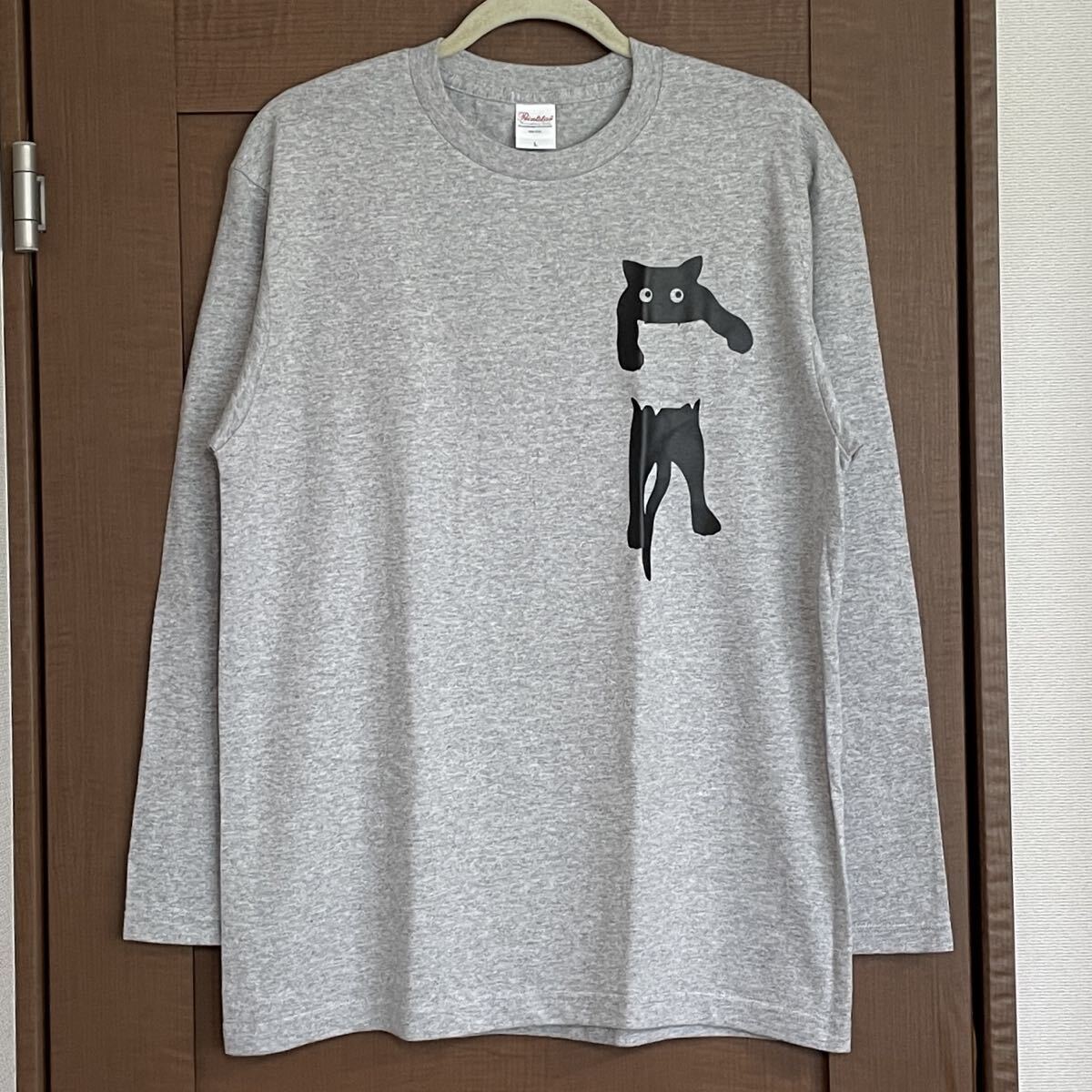 Tシャツ 猫 長袖 Lサイズ ティシャツ ネコ おもしろ ねこ ロンT おもしろ 半袖Tシャツ拍卖