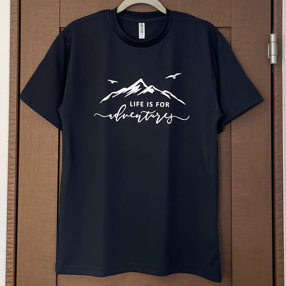 ドライ Tシャツ 登山 Lサイズ メンズ レディース ジュニア ティシャツ 山登り クライミング ワンダーフォーゲル 半袖拍卖