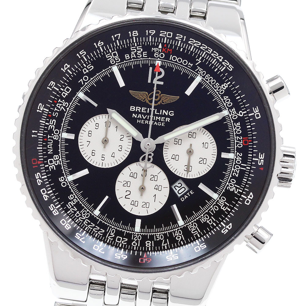 ブライトリング BREITLING A35350 ナビタイマー ヘリテージ クロノグラフ 自動巻き メンズ 良品 保証書付き_907294拍卖