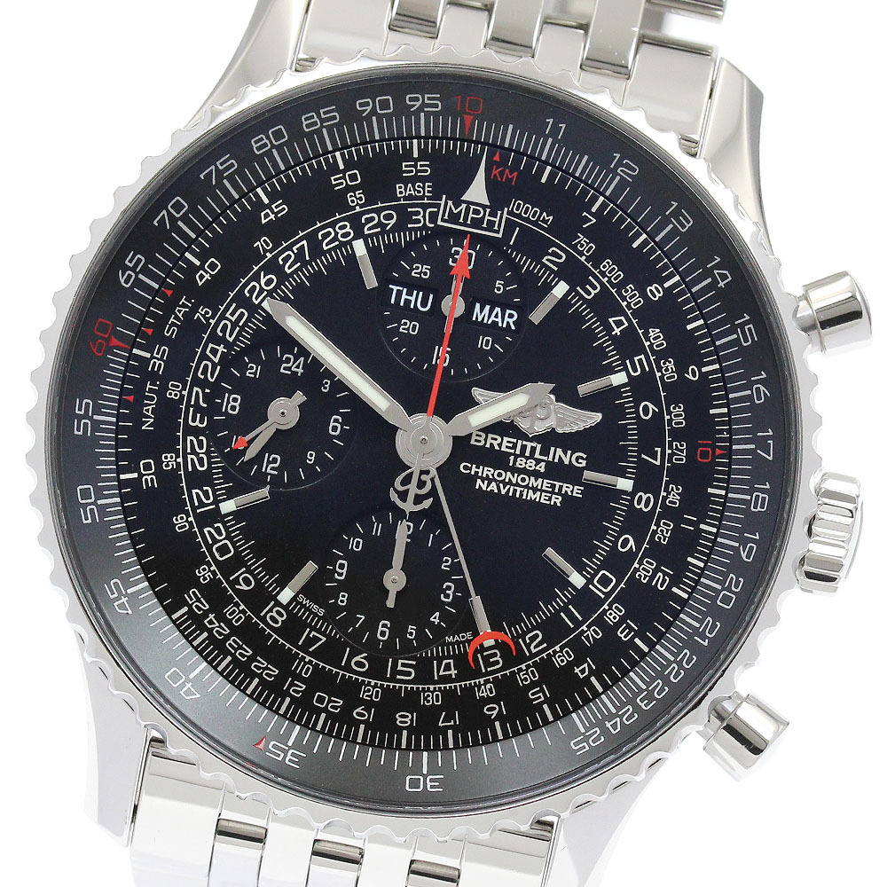 ブライトリング BREITLING A21350 ナビタイマー1884 トリプルカレンダー 世界限定1884本 自動巻き メンズ 良品 保証書付き_913826拍卖