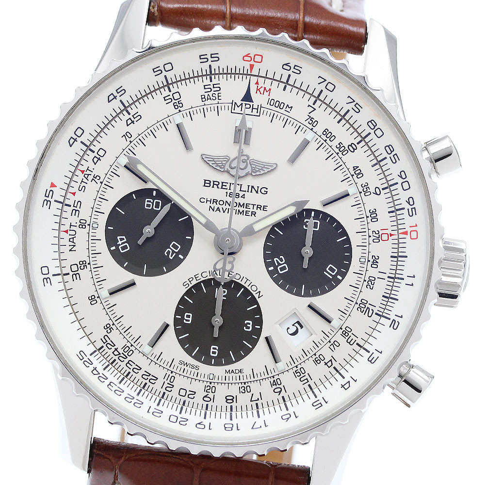 ブライトリング BREITLING AB012012/G826 ナビタイマー01 クロノグラフ 日本限定 自動巻き メンズ 極美品 箱・保証書付き_911383拍卖