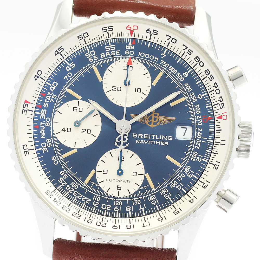 ブライトリング BREITLING A13022 オールドナビタイマー クロノグラフ 自動巻き メンズ _913266拍卖
