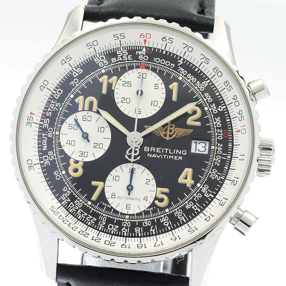 ブライトリング BREITLING A13022.1 オールドナビタイマー デイト クロノグラフ 自動巻き メンズ 良品 _913479拍卖