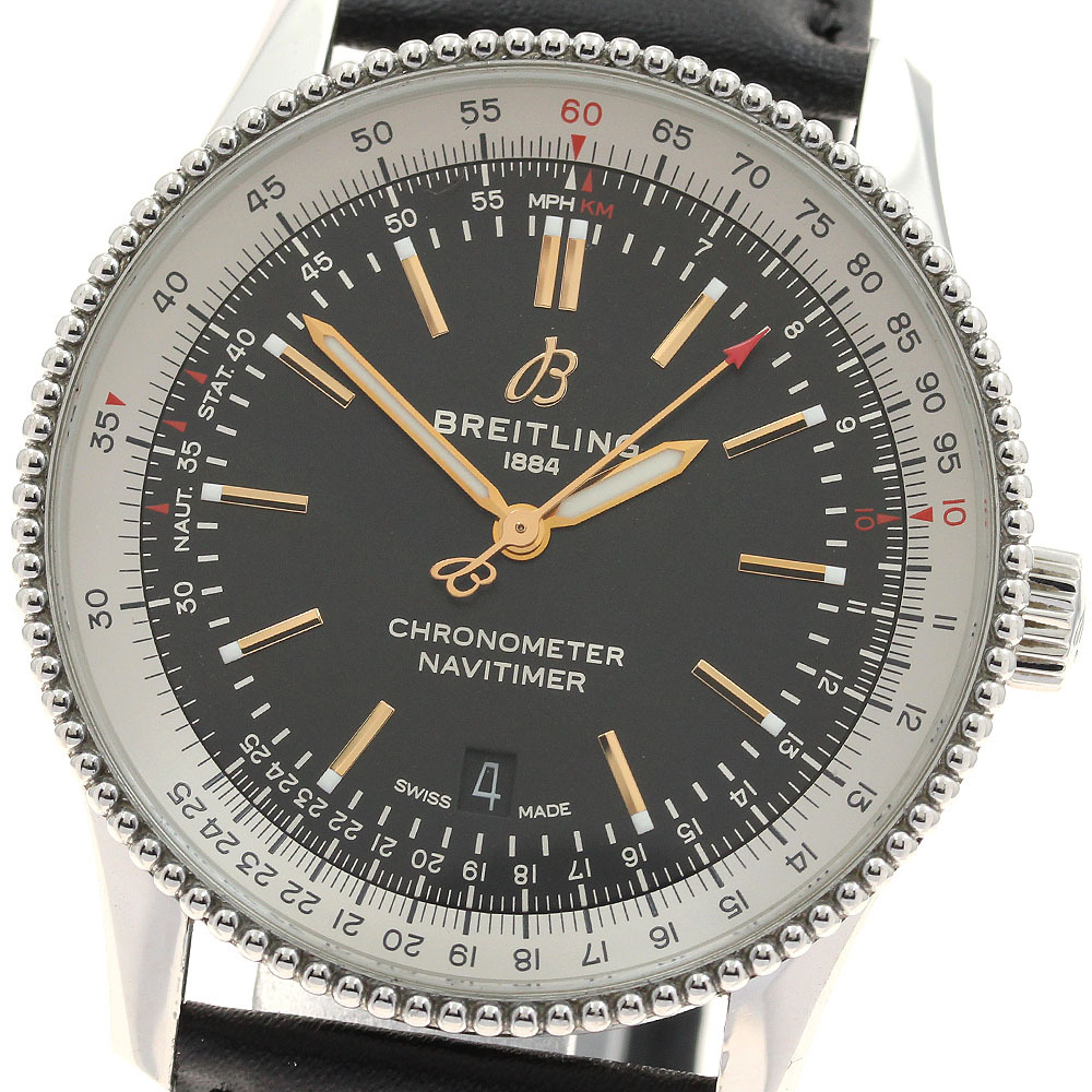 ブライトリング BREITLING A17326 ナビタイマー41 デイト 自動巻き メンズ 良品 _908803拍卖