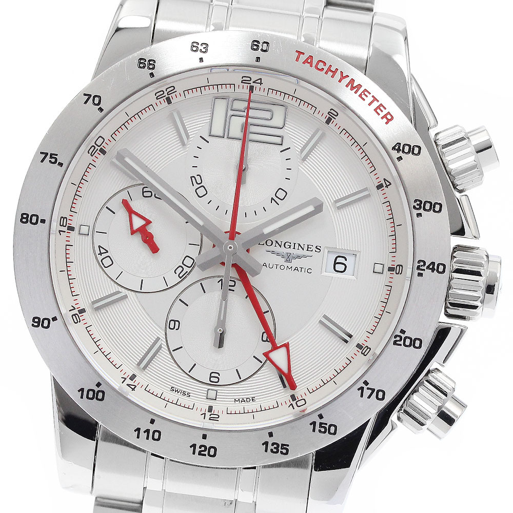 ロンジン LONGINES L3.670.4 スポーツ アドミラル デイト クロノグラフ GMT 自動巻き メンズ 良品 _900152拍卖
