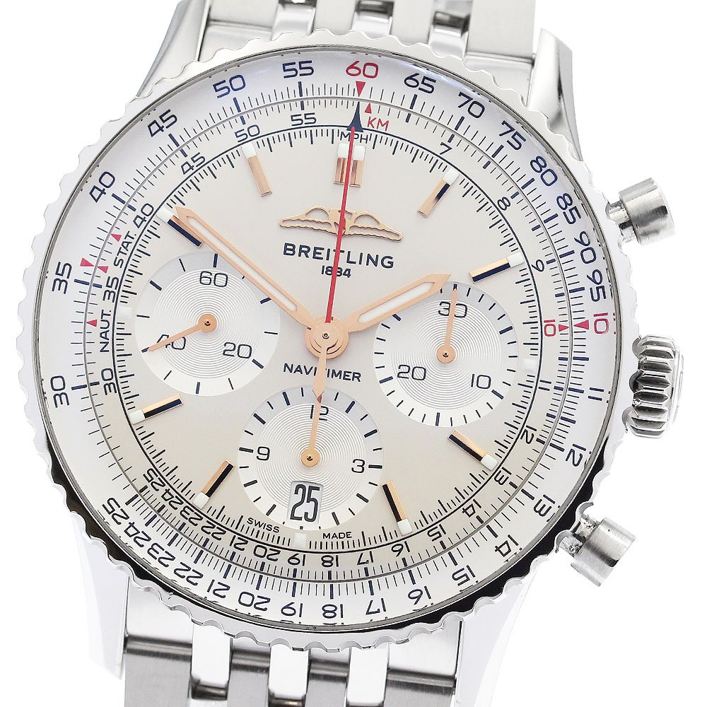 ブライトリング BREITLING AB0139 ナビタイマー B01 クロノグラフ 41 自動巻き メンズ 美品 内箱・保証書付き_913500拍卖