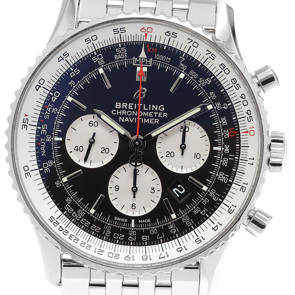 ブライトリング BREITLING AB0127 ナビタイマー デイト クロノグラフ 自動巻き メンズ 美品 _913570拍卖