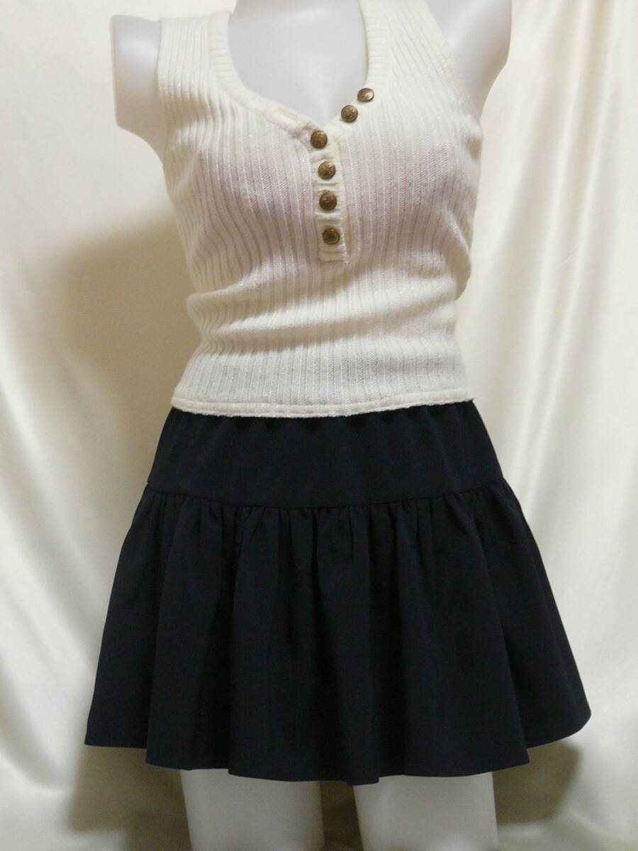 ♪♪清楚な濃紺のミニスカート☆柔らかストレッチ素材^^♪♪ 拍卖