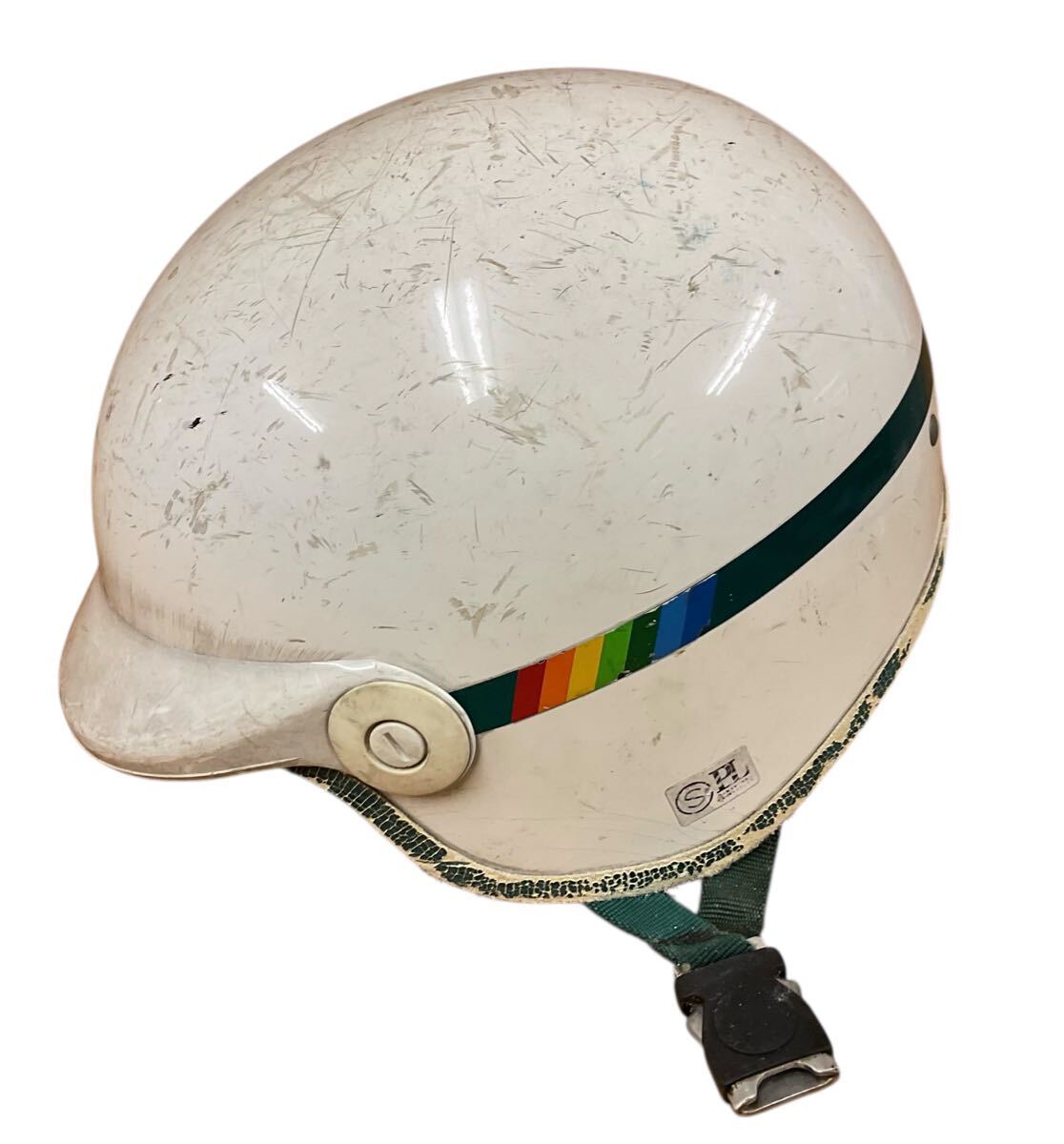 当時物 郵便局 ヘルメット アンティーク 郵政 2号型 (株)明昭 記号 7 コレクション ディスプレイ ビンテージ マニア コスプレ拍卖