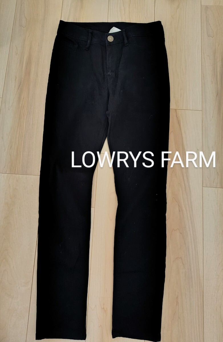 ブラック スキニーパンツ LOWRYSFARM ローリーズファーム ズボン拍卖