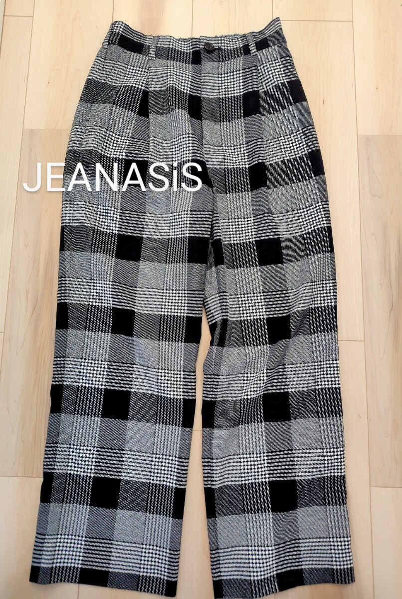 JEANASiS ジーナシス チェック柄 ワイドパンツ 秋 冬拍卖