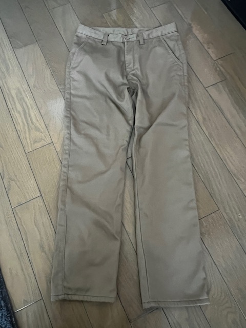 ★新品 チノパンツ 裏フリース 秋冬用 Lサイズ ゴルフパンツ ベージュ 送料無料拍卖