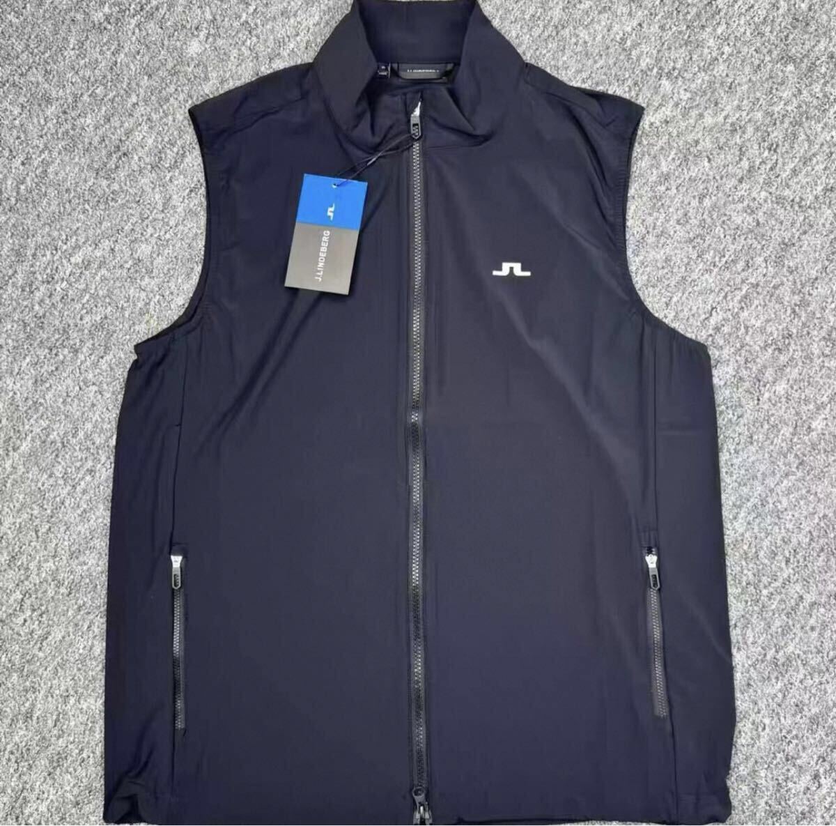 秋冬 新品 J.LINDEBERG ジェイリンドバーグゴルフ 軽量ベスト メンズ ブラックXXL拍卖