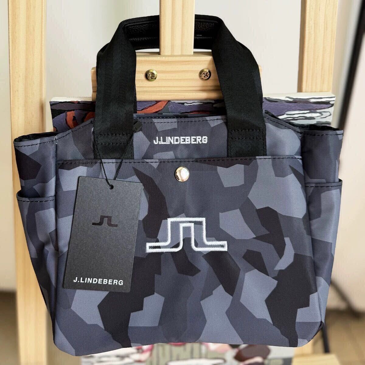 新品 メンズ J.LINDEBERGJ.リンドバーグゴルフ トートバック カモフラ グレー拍卖