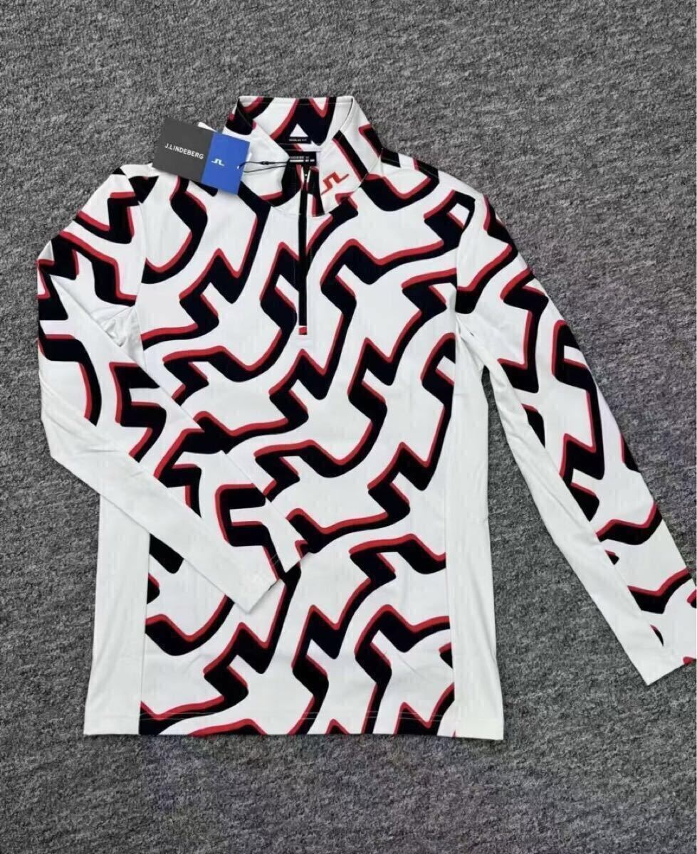 新品 J.LINDEBERG ジェイリンドバーグ ゴルフ 長袖シャツ ハーフジップ メンズ ホワイト XXL拍卖