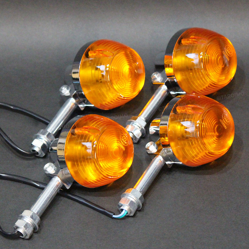 ホンダ CB系 ウインカー ロング ステー 4個 CB250 T CB350 CB450 CB750 CB400T CB400F CB550four CB750four K CB400N CL350 バブホーク 橙拍卖