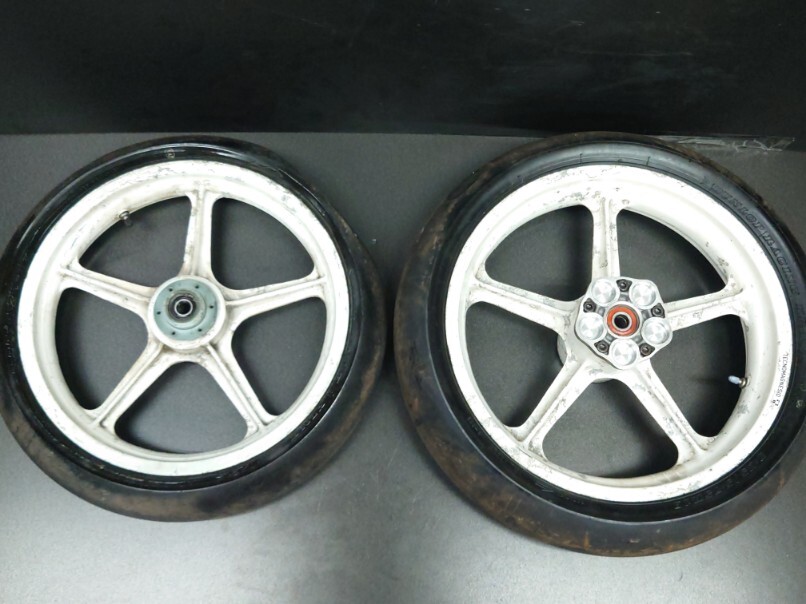 RS250R HRC NF5 87年レーサー貴重テクノマグネシオ カンパニョーロ マグ ホイール前後 当時物テクマグ 検NSR250 RS250R TZ250 NX5 NSF BEET拍卖