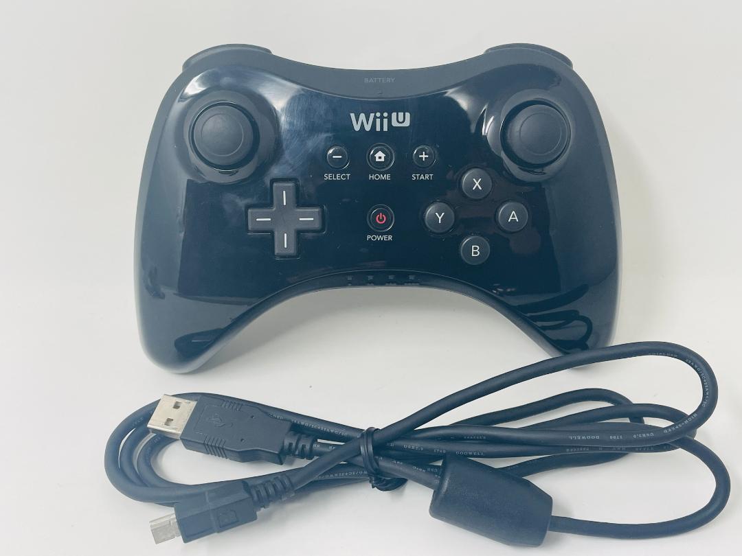 【動作品】Wii U プロコン ブラック クロ 純正 Pro コントローラー (Z03拍卖
