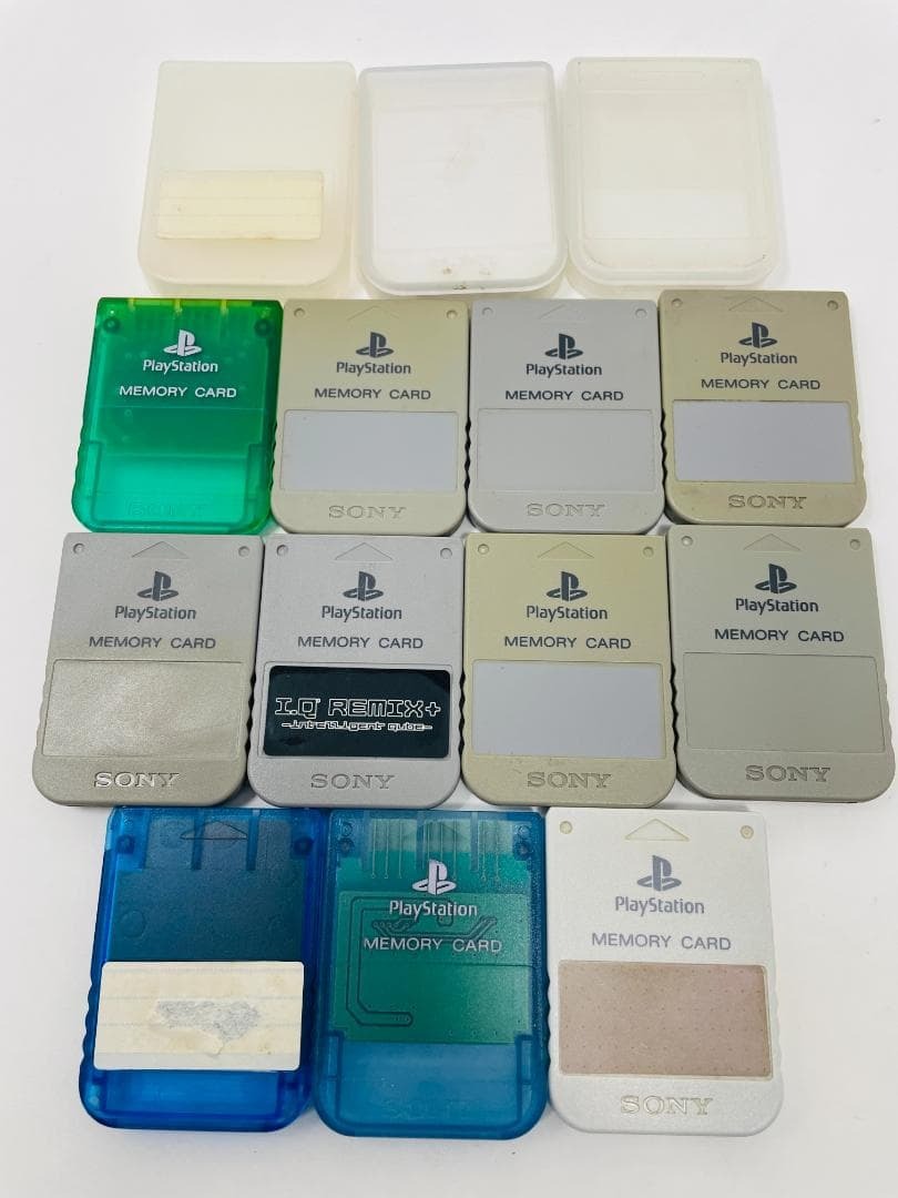 PS1 メモリーカード 11枚 & ケース セット 純正多数 PlayStation1拍卖