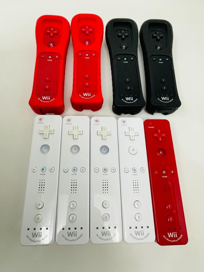 【動作品】Wii リモコンプラス 9個セット 赤・黒・白拍卖