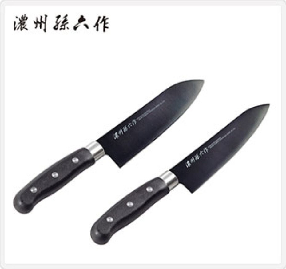 新品未使用品☆濃州孫六作 チタンコーティング包丁2点セット☆三徳包丁、牛刀包丁拍卖