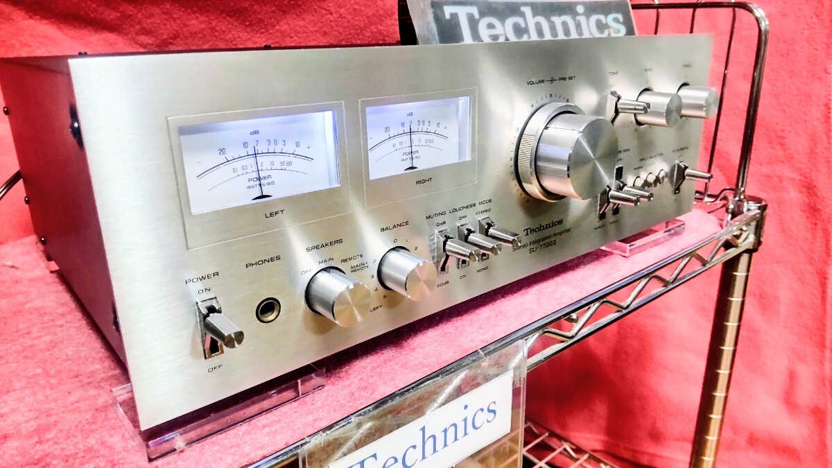 TechnicsプリメインアンプSU-7700Ⅱ 昭和の70S名作青色照明が超~格好イイの別バージョン仕様 動作仕上がり良好!6000円スタートです!拍卖