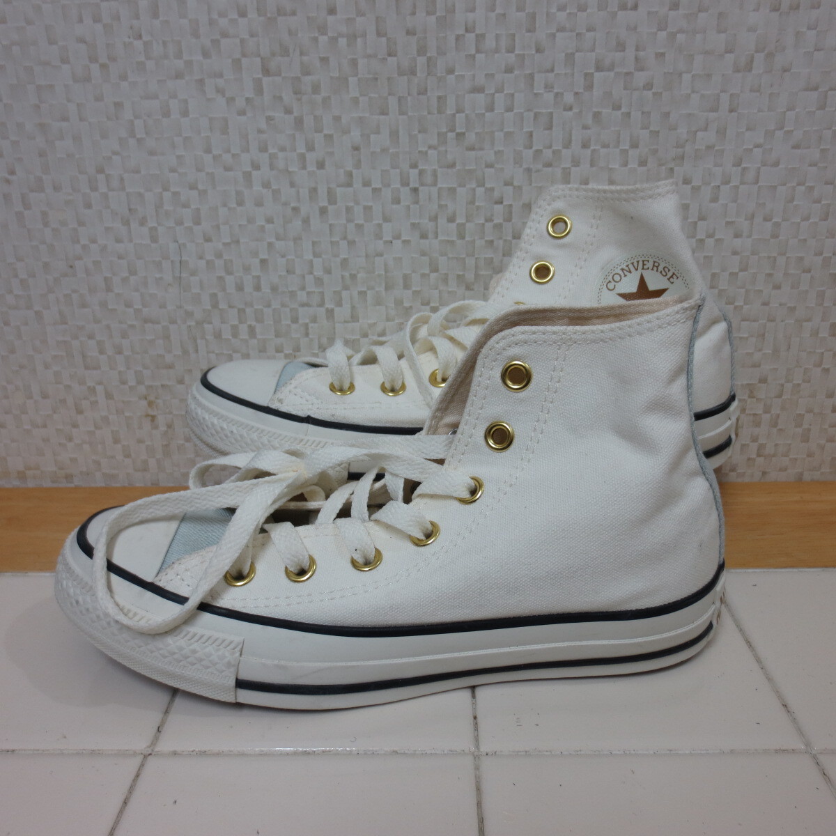 新品B品(試着品) コンバース オールスター 1SE1062 ベージュ 23.5cm ハイカット スニーカー CONVERSE ALL STAR レタパ600円 K10/4拍卖